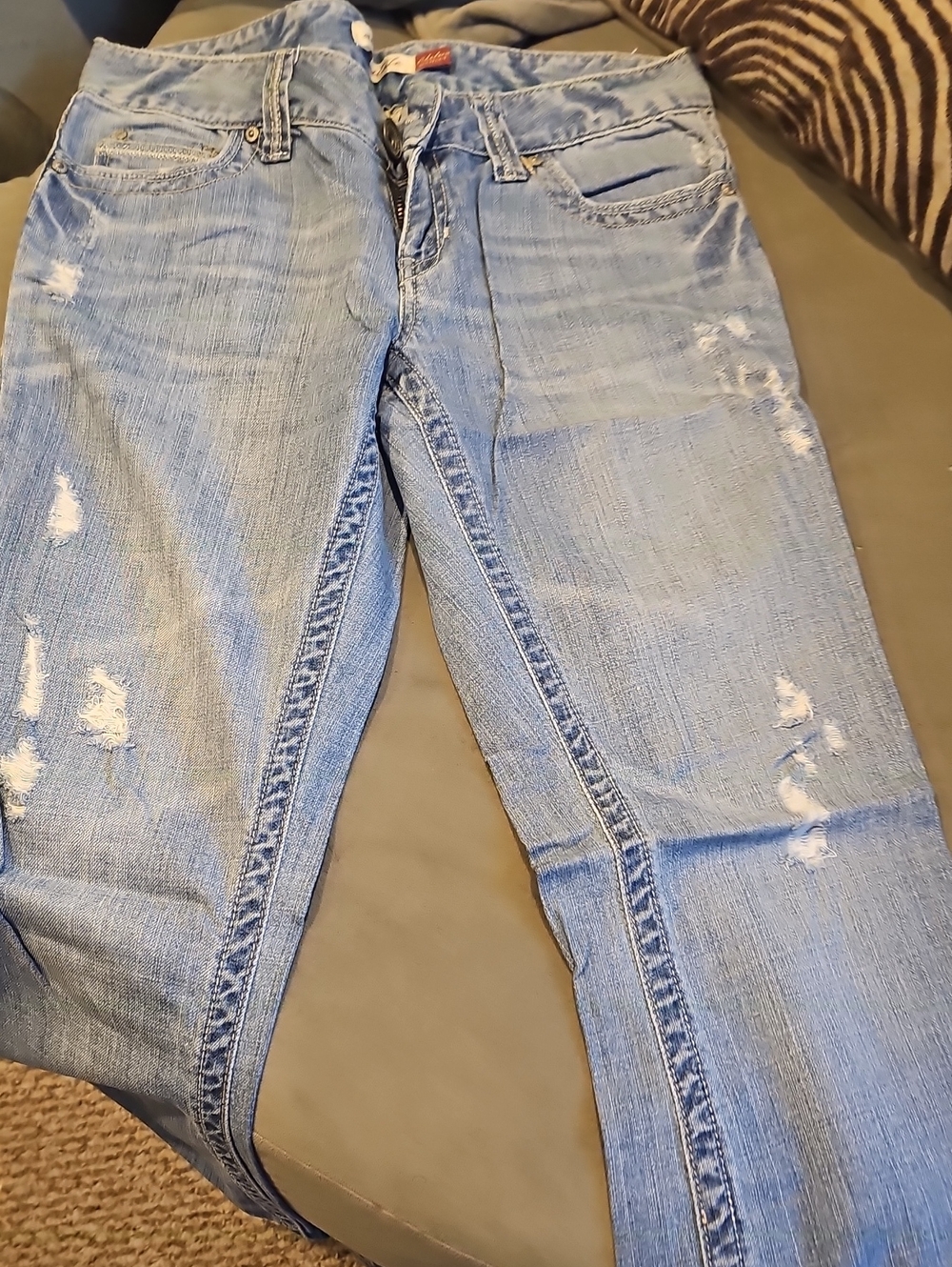 Aeropostale Light Blue Distressed Boyfriend Jeans